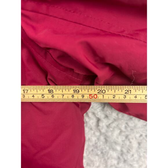L.L. Bean Women’s M Regal Red Hooded Winter Coat Fleece Lined Storm Jacket - Picture 7 of 8